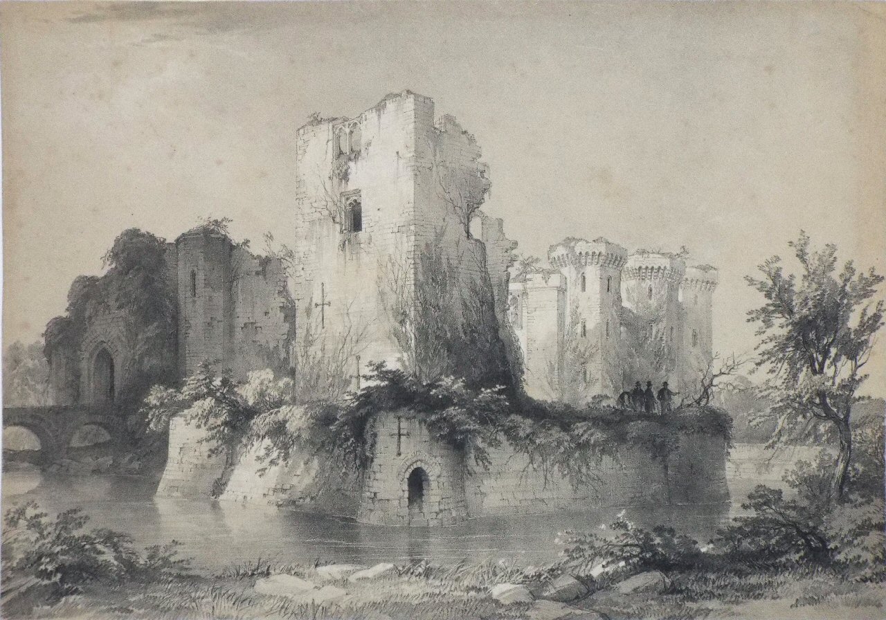 Lithograph - Raglan Castle. - Haghe